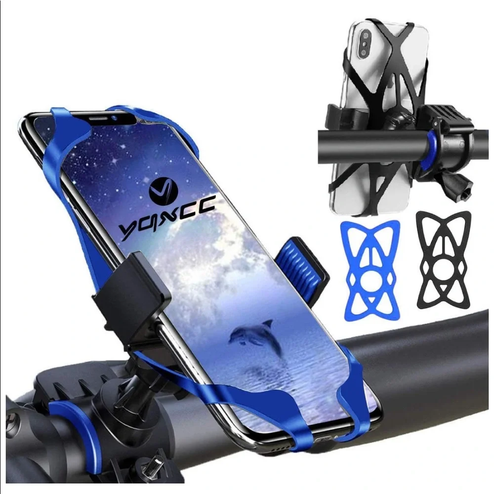Bicycle Phone Holder, Blue, Black